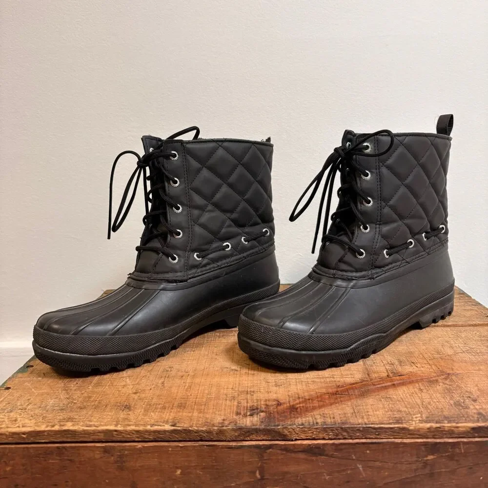 Sperry Top-Sider Gosling Duck Boots Sz 9 Black